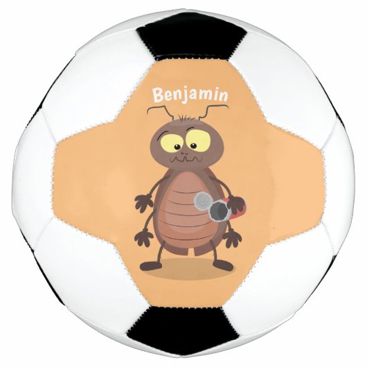 可愛いおもしろいゴキブリ漫画キャラクター サッカーボール (正面)