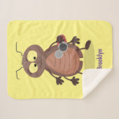 可愛いおもしろいゴキブリ漫画キャラクター シェルパブランケット (正面(横))