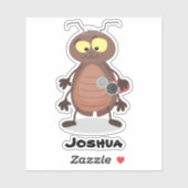 可愛いおもしろいゴキブリ漫画キャラクター シール (シート)