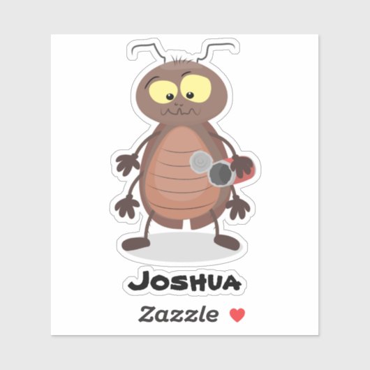 可愛いおもしろいゴキブリ漫画キャラクター シール (シート)