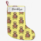 可愛いおもしろいゴキブリ漫画キャラクター スモールクリスマスストッキング (正面)