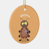 可愛いおもしろいゴキブリ漫画キャラクター セラミックオーナメント (右)