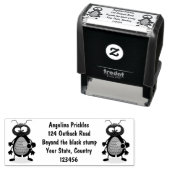 可愛いおもしろいゴキブリ漫画キャラクター セルフインキングスタンプ (インサイチュ)