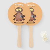 可愛いおもしろいゴキブリ漫画キャラクター ハンドファン (正面&裏面)