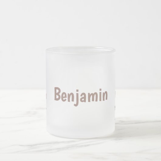 可愛いおもしろいゴキブリ漫画キャラクター フロストグラスマグカップ (中央)