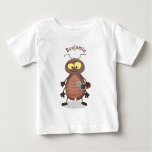 可愛いおもしろいゴキブリ漫画キャラクター ベビーTシャツ