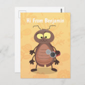 可愛いおもしろいゴキブリ漫画キャラクター ポストカード (正面/裏面)