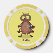 可愛いおもしろいゴキブリ漫画キャラクター ポーカーチップ (裏面)