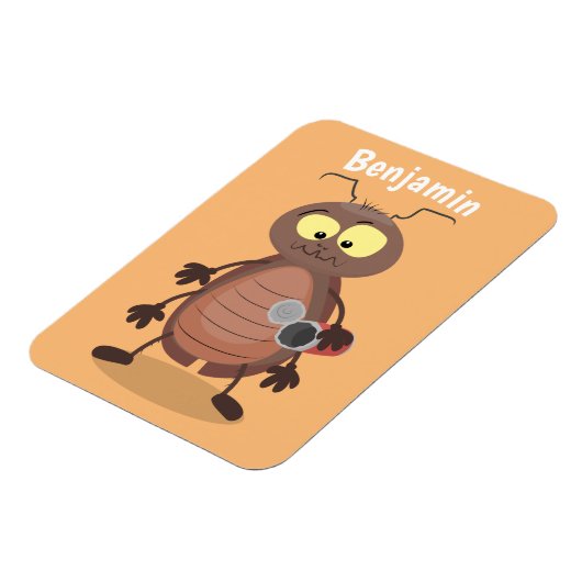 可愛いおもしろいゴキブリ漫画キャラクター マグネット (左側)