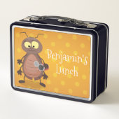 可愛いおもしろいゴキブリ漫画キャラクター メタルランチボックス (裏面)