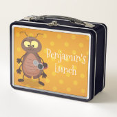 可愛いおもしろいゴキブリ漫画キャラクター メタルランチボックス (正面)