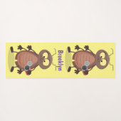 可愛いおもしろいゴキブリ漫画キャラクター ヨガマット (裏面(横))