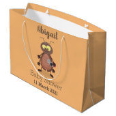 可愛いおもしろいゴキブリ漫画キャラクター ラージペーパーバッグ (裏面アングル)