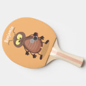 可愛いおもしろいゴキブリ漫画キャラクター 卓球ラケット (横)