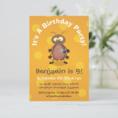 可愛いおもしろいゴキブリ漫画キャラクター 招待状 (スタンド正面)