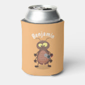 可愛いおもしろいゴキブリ漫画キャラクター 缶クーラー (缶裏面)