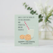 可愛いおもしろいサンタクリスマス シーズンポストカード (スタンド正面)