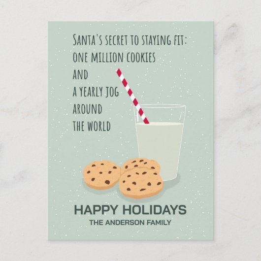 可愛いおもしろいサンタクリスマス シーズンポストカード (正面)