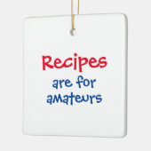 可愛いおもしろいシェフのクリスマス セラミックオーナメント (左)