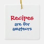 可愛いおもしろいシェフのクリスマス セラミックオーナメント (正面)