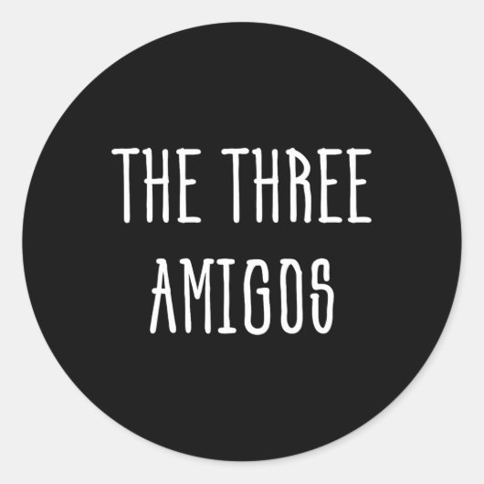 可愛いおもしろいシンコデマヨ3つのアミゴスギフト ラウンドシール (正面)