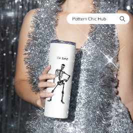 可愛いおもしろいスケルトンダンスハロウィーンギフト タンブラー