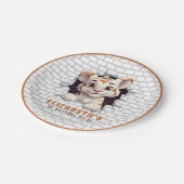 可愛いおもしろいタイガーカッブオレンジブラウンパーティー ペーパープレート (アングル)