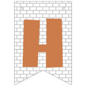 可愛いおもしろいタイガーカッブオレンジブラウン バンティングフラッグ (第2の旗)