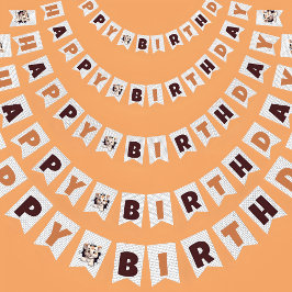 可愛いおもしろいタイガーカッブオレンジブラウン バンティングフラッグ