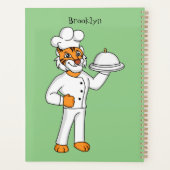 可愛いおもしろいタイガーシェフ漫画イラストレーション プランナー手帳 (裏面)