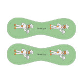 可愛いおもしろいタイガーシェフ漫画イラストレーション 野球ボール (パネル)