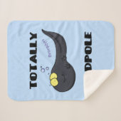 可愛いおもしろいタダーポールアニメイラストレーション シェルパブランケット (正面(横))