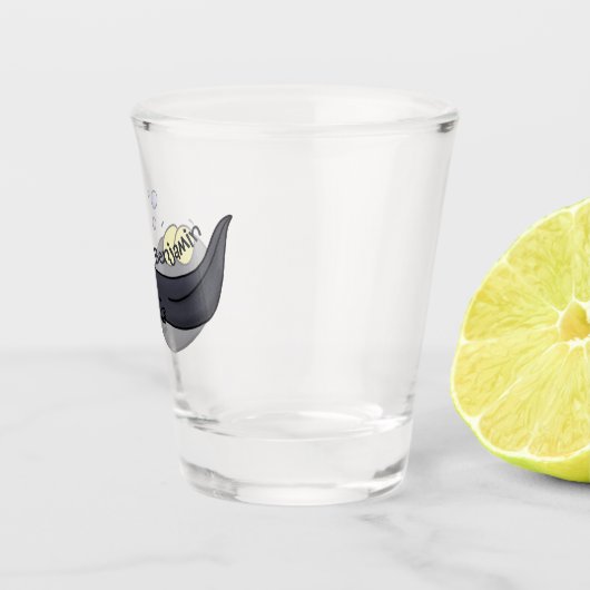 可愛いおもしろいタダーポールアニメイラストレーション ショットグラス (右)