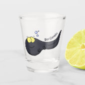 可愛いおもしろいタダーポールアニメイラストレーション ショットグラス (正面)