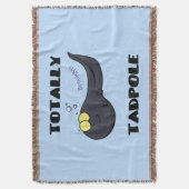可愛いおもしろいタダーポールアニメイラストレーション スローブランケット (正面縦)