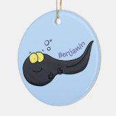 可愛いおもしろいタダーポールアニメイラストレーション セラミックオーナメント (左)
