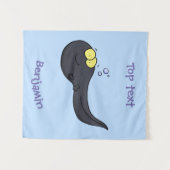 可愛いおもしろいタダーポールアニメイラストレーション タペストリー (正面(横))