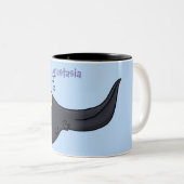 可愛いおもしろいタダーポールアニメイラストレーション ツートーンマグカップ (正面右)