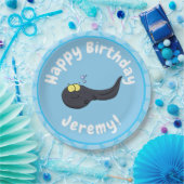 可愛いおもしろいタダーポールアニメイラストレーション ペーパープレート (パーティー)