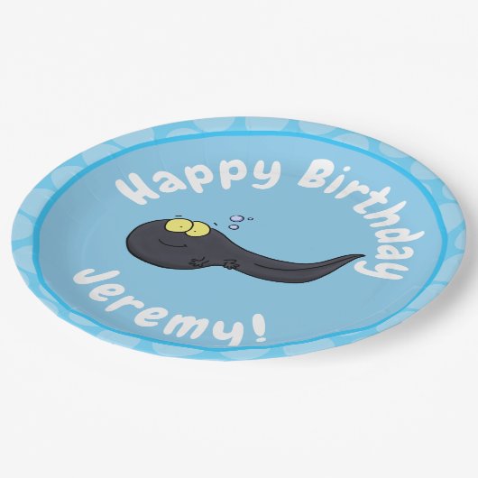 可愛いおもしろいタダーポールアニメイラストレーション ペーパープレート (アングル)