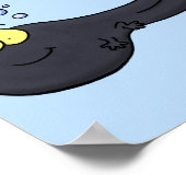 可愛いおもしろいタダーポールアニメイラストレーション ポスター (角)