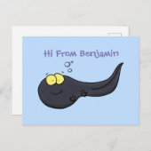 可愛いおもしろいタダーポールアニメイラストレーション ポストカード (正面/裏面)