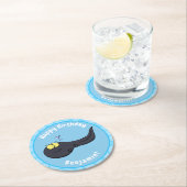 可愛いおもしろいタダーポールアニメイラストレーション ラウンドペーパーコースター (インサイチュ)