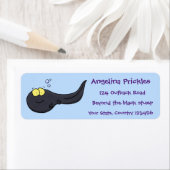 可愛いおもしろいタダーポールアニメイラストレーション ラベル (インサイチュ)