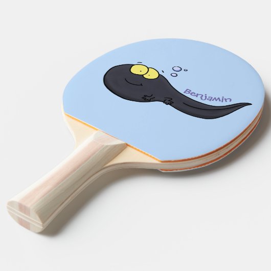 可愛いおもしろいタダーポールアニメイラストレーション 卓球ラケット (正面アングル)