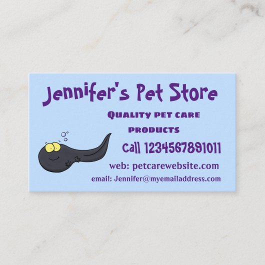 可愛いおもしろいタダーポールアニメイラストレーション 名刺 (正面)