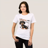可愛いおもしろいダシュント犬ことわざ トライブレンドＴシャツ (正面全面)