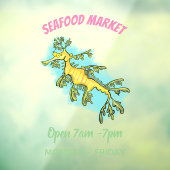 可愛いおもしろいチラシの海ドラゴン漫画イラストレーション ウィンドウサイン (シート3)