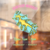 可愛いおもしろいチラシの海ドラゴン漫画イラストレーション ウィンドウサイン (シート2)