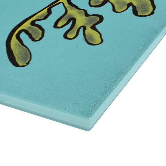 可愛いおもしろいチラシの海ドラゴン漫画イラストレーション カッティングボード (角)